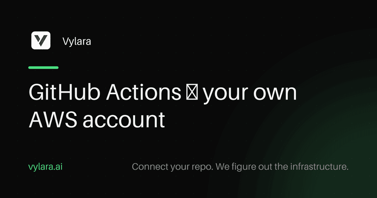 GitHub Actions → your own AWS account