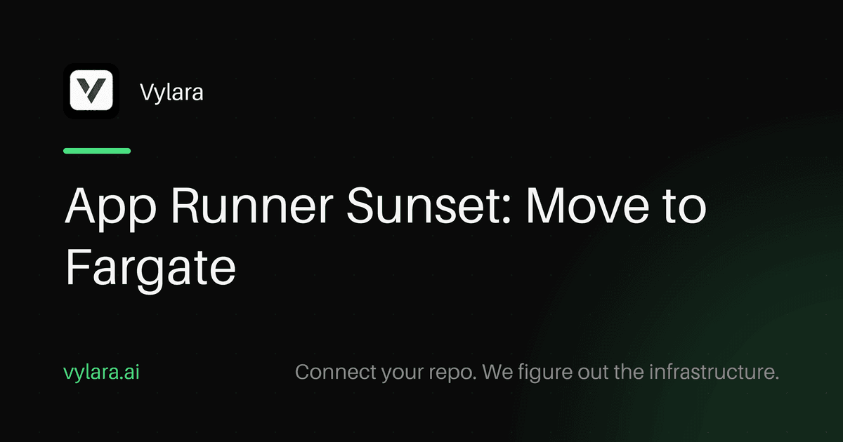 App Runner Sunset: Move to Fargate