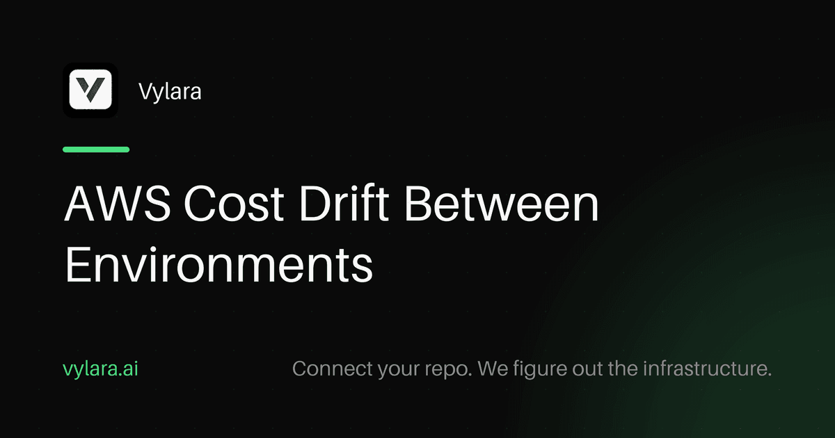 AWS Cost Drift Between Environments