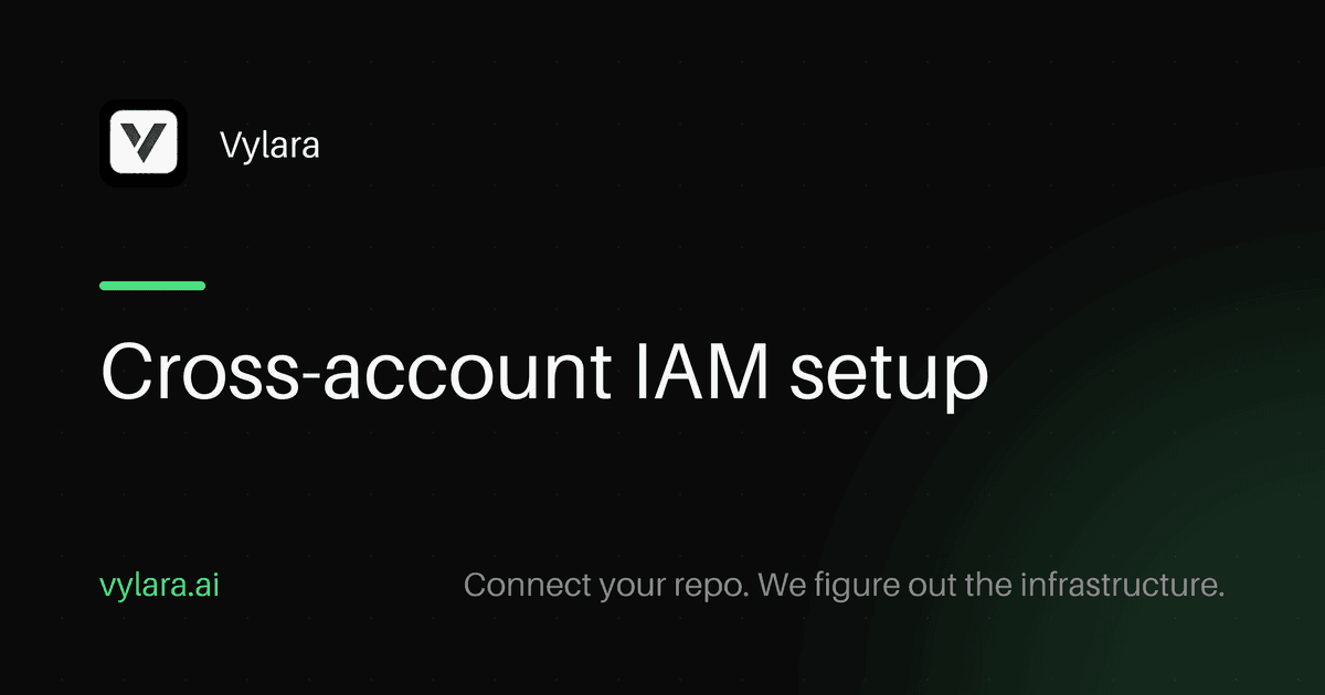 Cross-account IAM setup