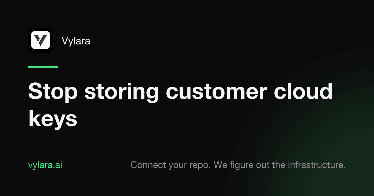 Stop storing customer cloud keys