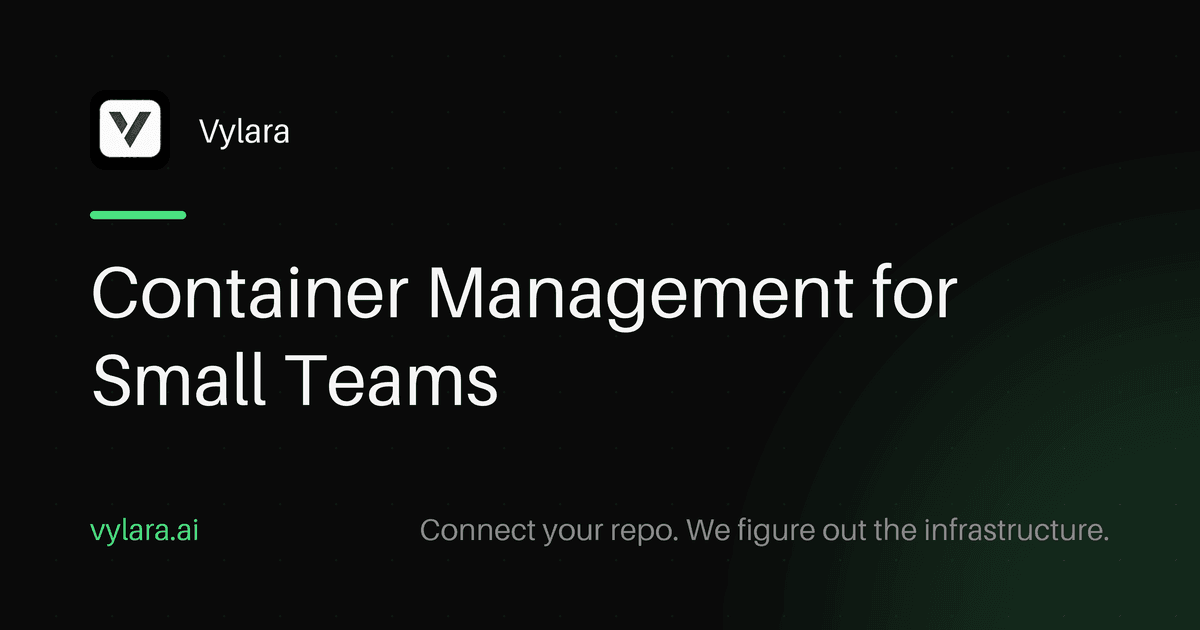Container Management for Small Teams