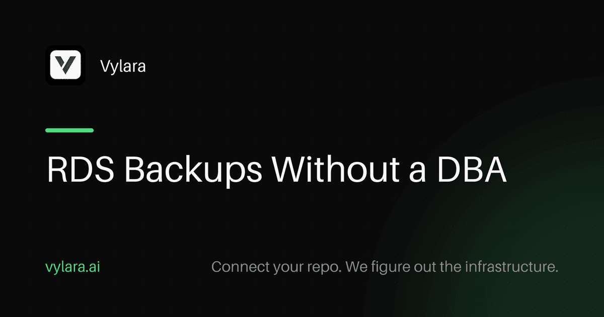 RDS Backups Without a DBA