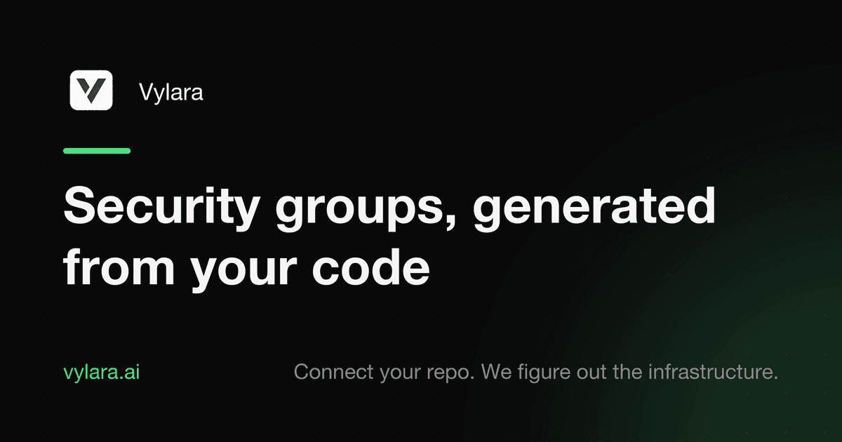 Security groups, generated from your code