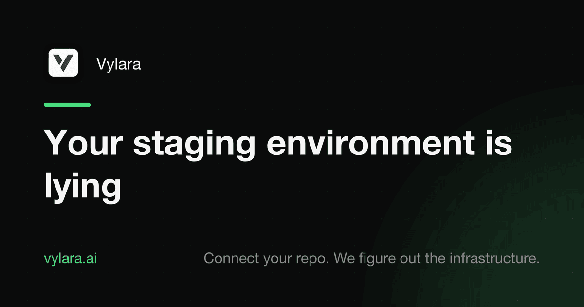 Your staging environment is lying